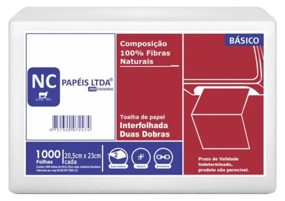 PAPEL TOALHA BRANCO NC C/1000