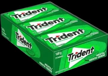 CHICLE TRIDENT 5S MENTA 168G C/21