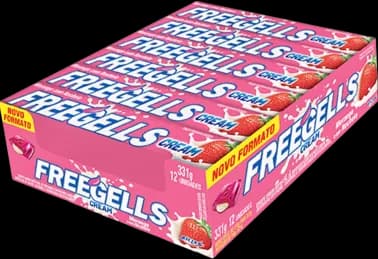 FREEGELLS CREAM MORANGO 334,8G C/12