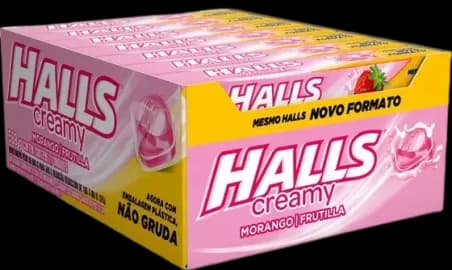 HALLS MORANGO CREMOSO C/21