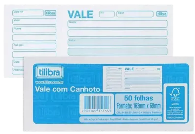 BLOCOS DE VALE TILIBRA C/20