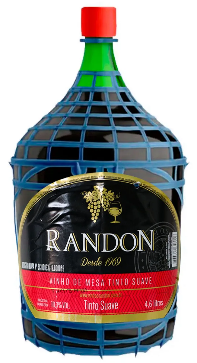 VINHO RANDON GARRAFAO TINTO SUAVE 4,6LT
