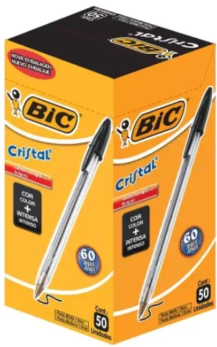 ESC CANETA BIC PRETA C/50
