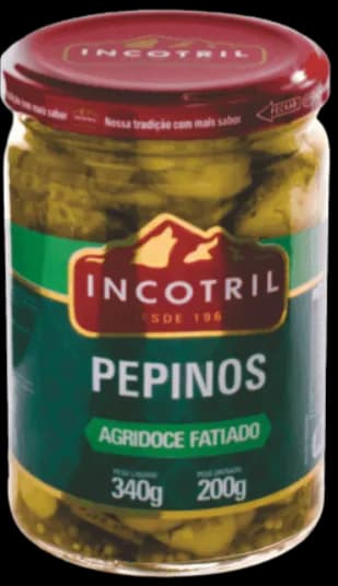 CONSERVA PEPINO AGRIDOCE INCONTRIL 12X200G
