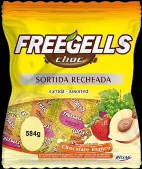 BALA FREEG CHOC BRANCO SORT 475G