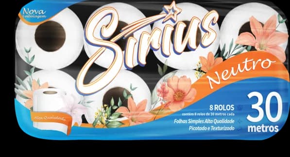 PAPEL HIGIÊNICO SIRIUS 30M 8X8