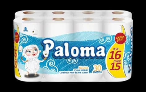 PAPEL HIGIÊNICO PALOMA FS 30MT 16/4