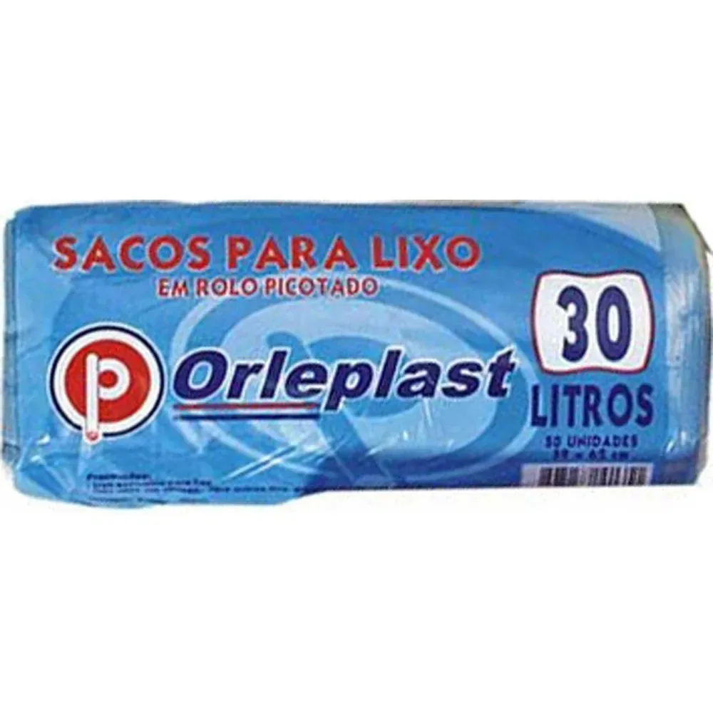 SACO DE LIXO ROLO ORLEPLAST 30L C/30