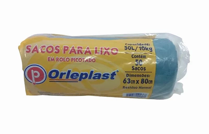 SACO DE LIXO ROLO ORLEPLAST 50L C/25