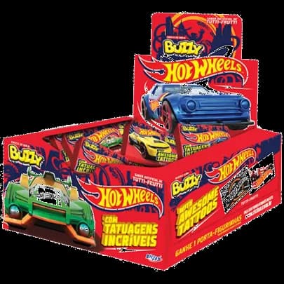 CHICLE BUZZY HOTWHEELS T, FRUTTI C/90