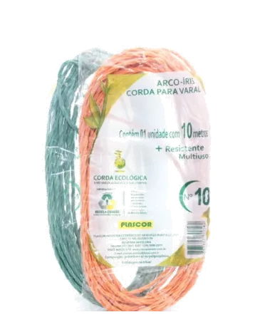CORDA VARAL NYLON ARCO-IRIS 10M C/10