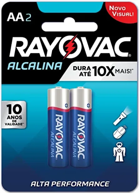 PILHA RAYOVAC ALCALINA AA C/2