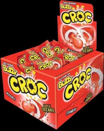 CHICLE BUZZY CROC MORANGO 172G C/40