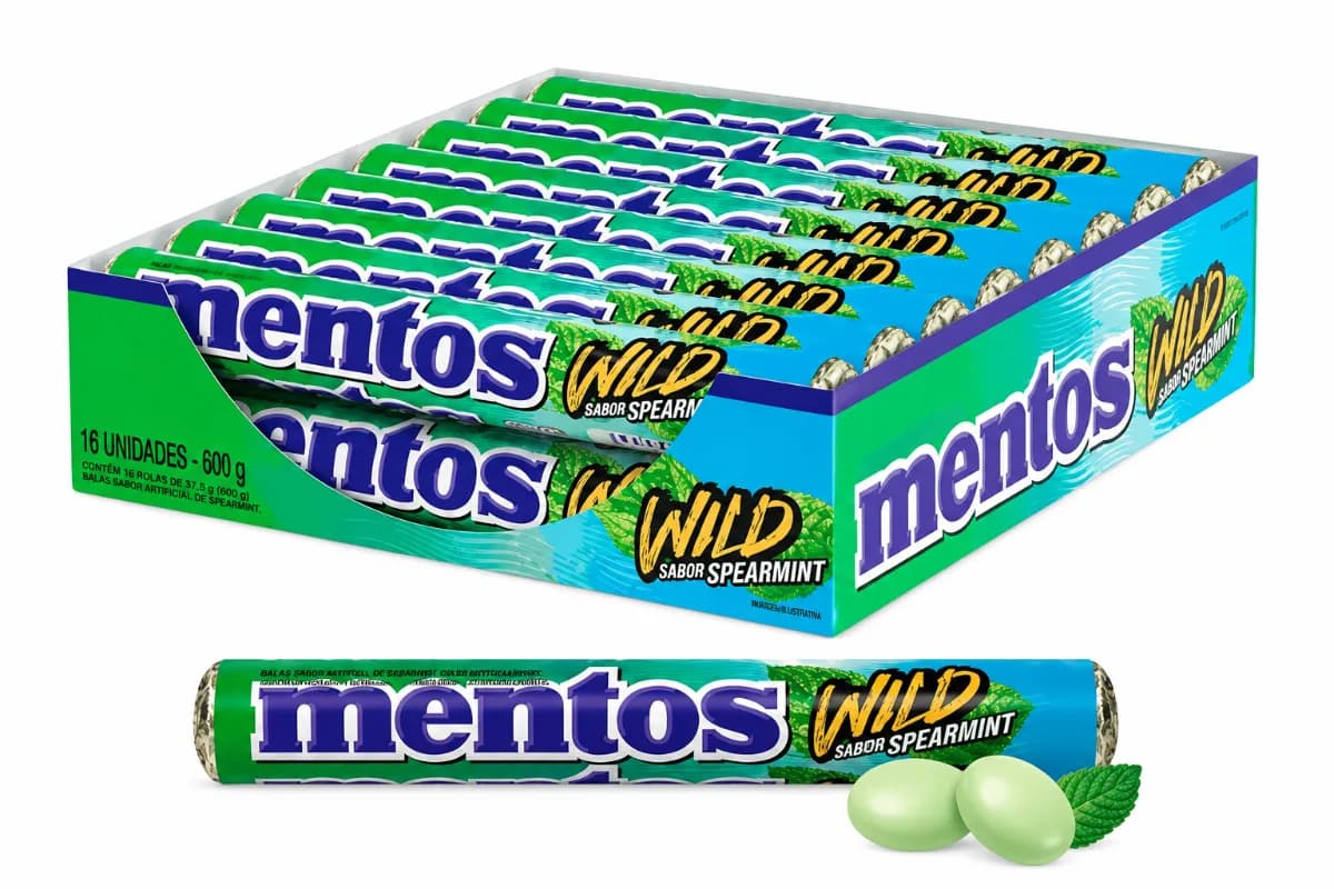 MENTOS SPEARMINT WILD 600G C/16