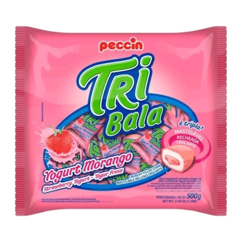 BALA TRIBALA YOGURTE MORANGO 500G