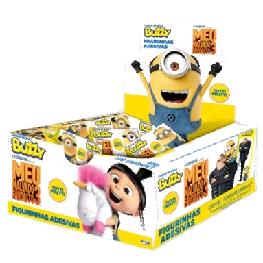 CHICLE BUZZY MINIONS T, FRUTTI C/90