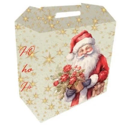 CAIXA BRANCA CESTA DE NATAL 35X20X37