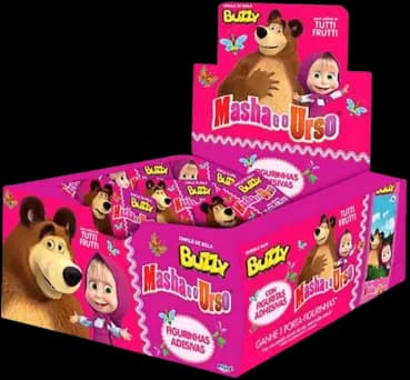 CHICLE BUZZY MASHA E O URSO T, FRUTTI C/100