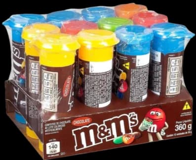 CONFETE MMS TUBO CHOC AO LEITE 12X30G 360G