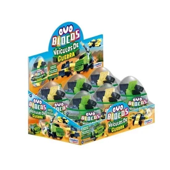 BRINQ OVO BLOCS VEICULOS C/6