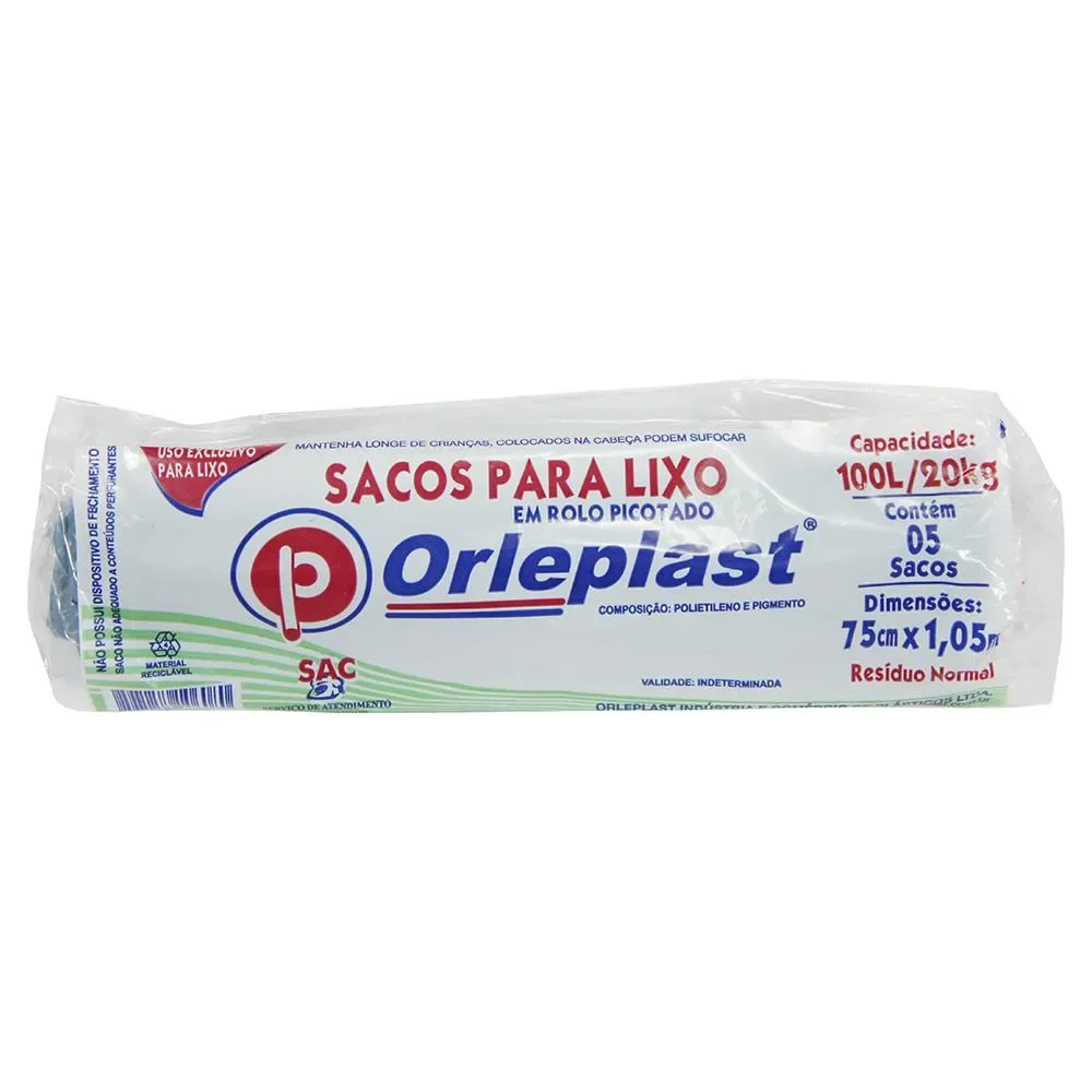 SACO DE LIXO ECON ORLEPLAST 100L C/