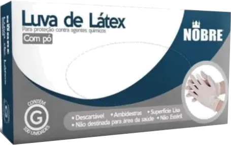 LUVAS LATEX C/ PO NOBRE G C/100