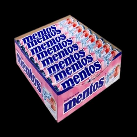 MENTOS YOGURT MORANGO 600G C/16