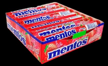 MENTOS FRUTAS VERMELHAS 600G C/16