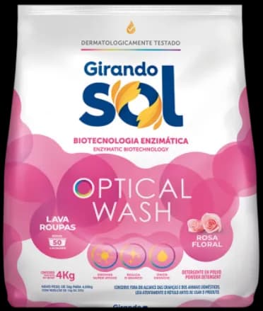 SABÃO EM PÓ GIRANDO SOL ROSA SACHE 5X4KG