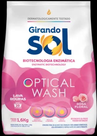 SABÃO EM PÓ GIRANDO SOL ROSA SACHE 10X1,6KG