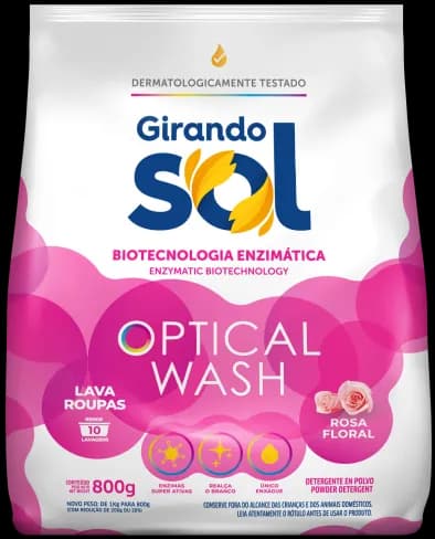 SABÃO EM PÓ GIRANDO SOL ROSA SACHE 25X800G