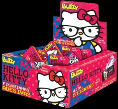 CHICLE BUZZY HELLO KITTY T, FRUTTI C/100