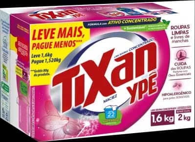 SABÃO EM PÓ TIXAN YPE MACIEZ 9X1,6KG
