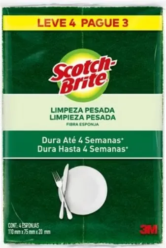 ESPONJA SCOTCH BRITE L4P3 C/4