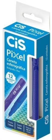 ESC CANETA CIS PIXEL AZUL C/12