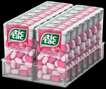 PASTILHA TIC TAC MORANGO 14X14,5G