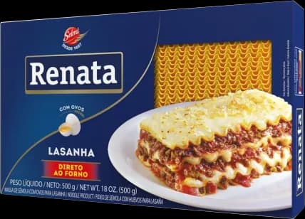 MASSA LASANHA RENATA C/OVOS 20X500G