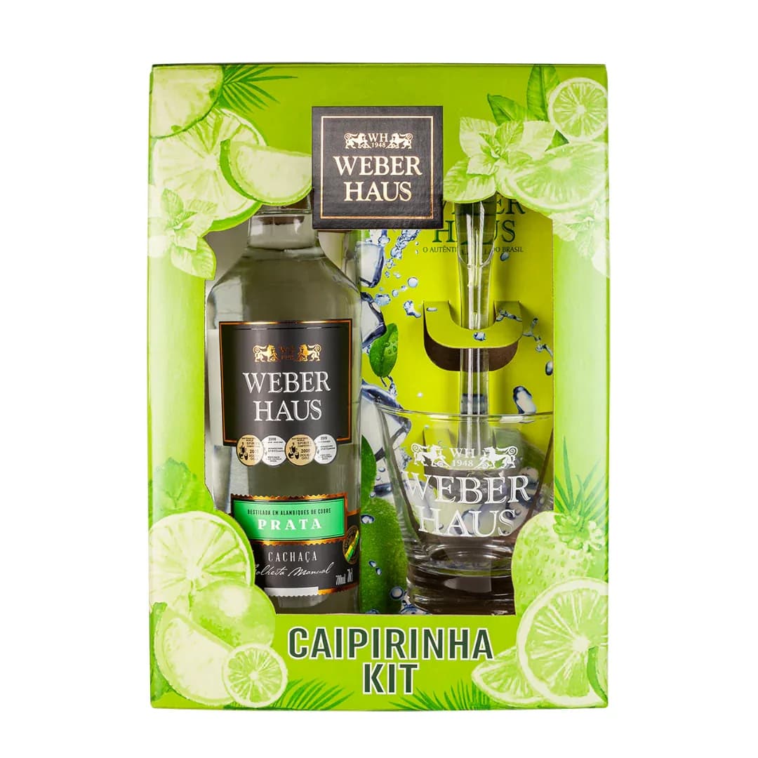KIT CAIPIRINHA WEBER HAUS CACH, PRATA
