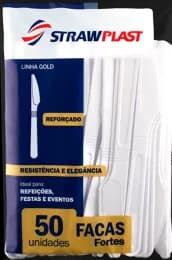 FACA STRAWPLAST REFORCADO C/50