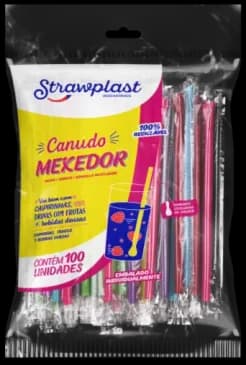 CANUDO EMB, MEXEDOR COLOR STRAWPLAST C/100