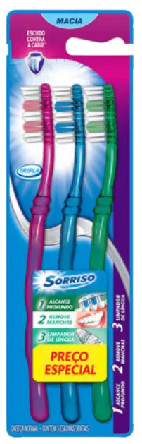 ESCOVA DENT SORRISO TRIPLA C/6