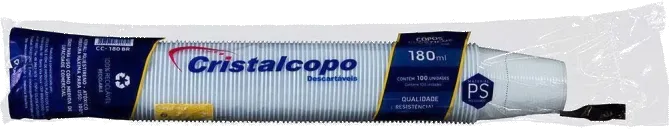 COPO CRISTALCOPO BRANCO 180ML C/100