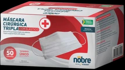 MASCARA NOBRE VERM C/ ELASTICO C/50