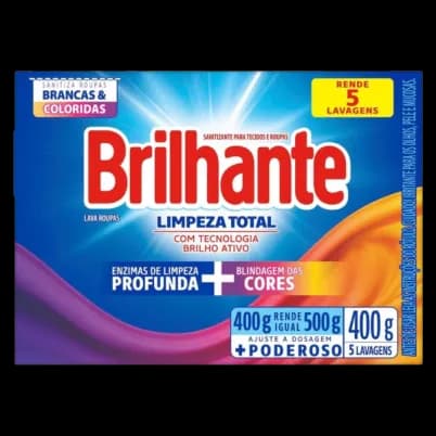 SABÃO EM PÓ BRILHANTE LIMP TOTAL CART 24X400G
