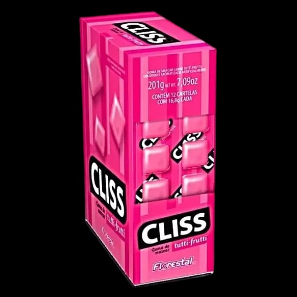 CHICLETE CLISS CARTELA T FRUTTI 201G C/12