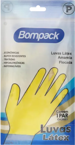 LUVAS BORRACHA BOMPACK P 1 PAR