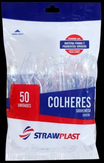 COLHER SOBRE STRAW CRISTAL C/50