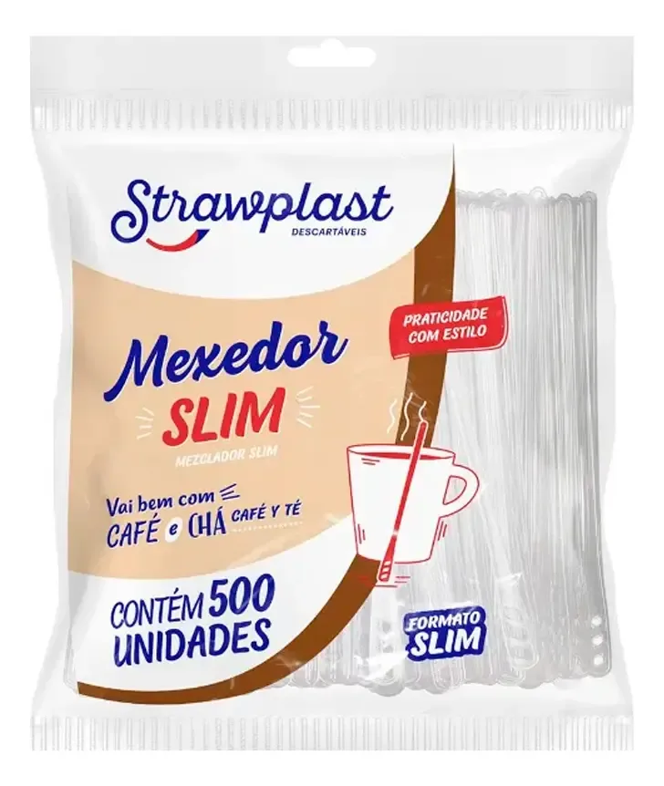 MEXEDOR CRISTAL SLIM 11CM STRAWPLST C/500