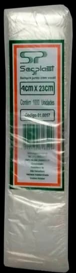 SACO PLASTICO GELADINHO 7CMX23CM C/1000