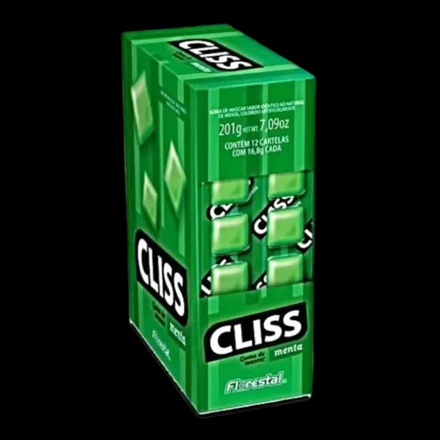 CHICLE CLISS CARTELA MENTA 201G C/12